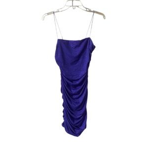 B Darlin Purple Sparkly Ruched Semi Formal Dress Size 7